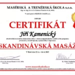 Certifikát - skandinávská masáž