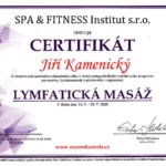 Certifikát o absolvování kurzu Lymfatické masáže